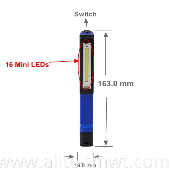 Plastic Portable Pen Shape LED Work Light Bar Torch 3*AAA LED Working Torch Light